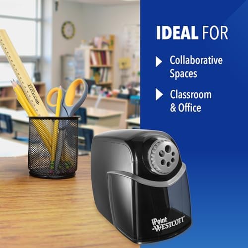 Westcott iPoint Heavy Duty Electric Pencil Sharpener for Home, School, and Office