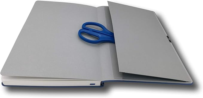 Softcover Bullet Notebook Journal, Dotted/Dot Grid, A5, 5.8x8.3 Inches, Premium Faux Leather, Creamy Thick Paper, Sewn Bound, Elastic Band, Inner Pocket, Pen Loop, Lays Flat, Gray/Grey