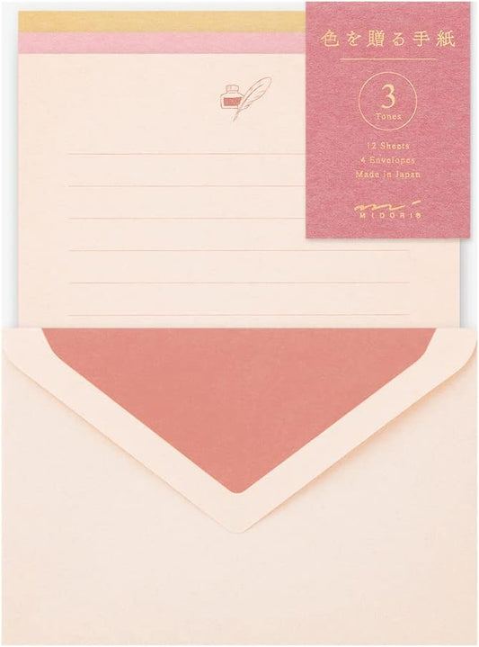 DESIGNPHIL 86915006 Midori Letter Set, Gift Color, Pink