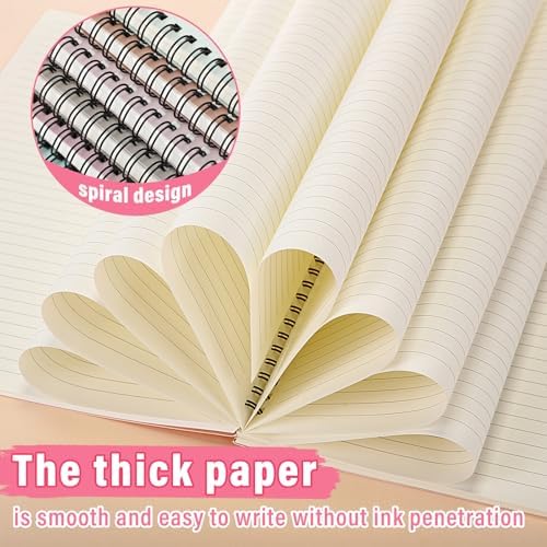 Fuutreo 6 Pack Spiral Notebook 10.5x7.45 Notebook,Boho,Blue Green