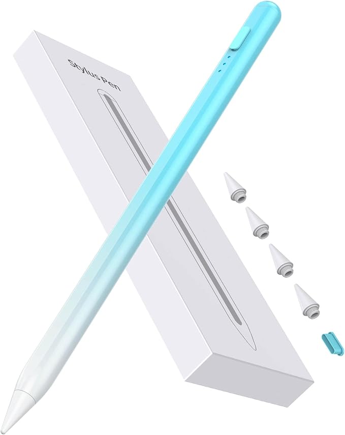 DEGGE Stylus Pen for iPad 2018-2025, 15Mins Fast Charge for Apple Pencil, Palm Rejection, Compatible with iPad A16 11/10/9/8/7/6, iPad Pro M5/M4/12.9"/11", iPad mini 7/6/5, iPad Air M3/M2/5/4/3