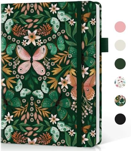 Taja Pretty Journal for Women, 5.7" x 8.3" Dotted Notebook for Journaling
