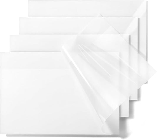 Mr. Pen- Transparent Sticky Notes, 5" x 7", 4 Pads, 200 Sheets, Large See Through Self-Adhesive Notes for Bible Journaling and Studying, Water-Resistant, Clean Removal