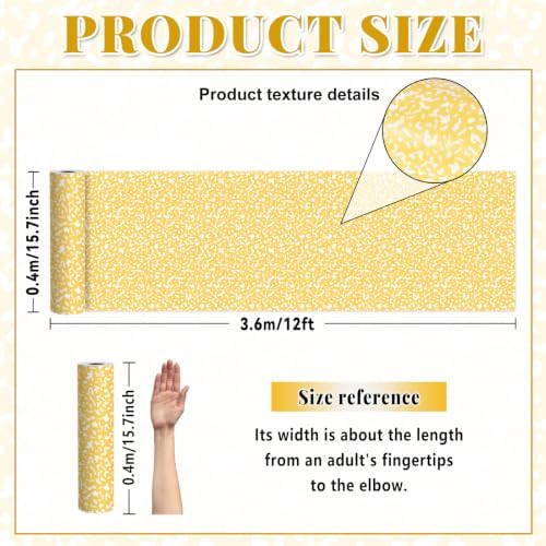Yellow Composition Bulletin Board Roll Non-Woven Fabric Poster 15.7" x12ft