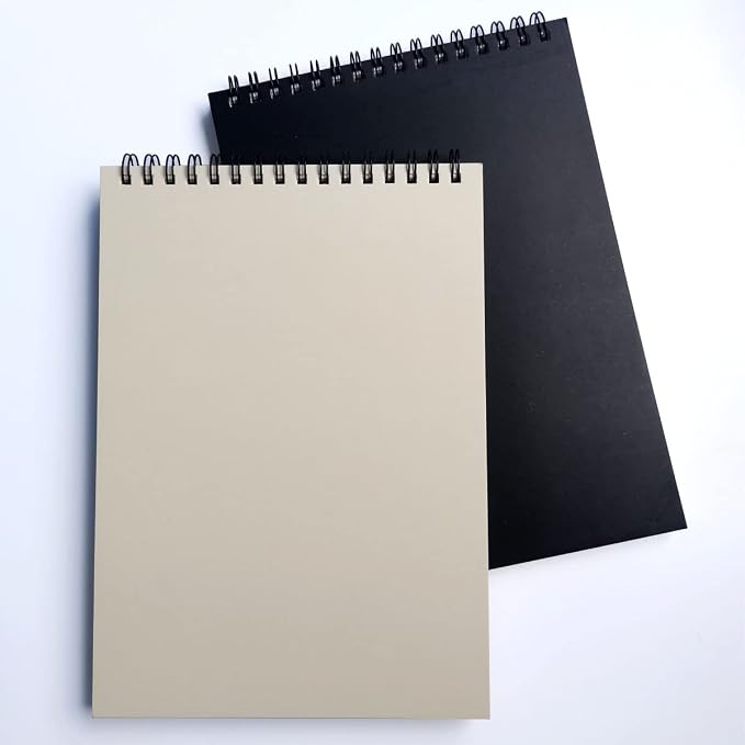 Spiral Steno Pads, Blank Paper Note Pads, 3Pack, 6” x 8”, 60 Sheets Steno Books