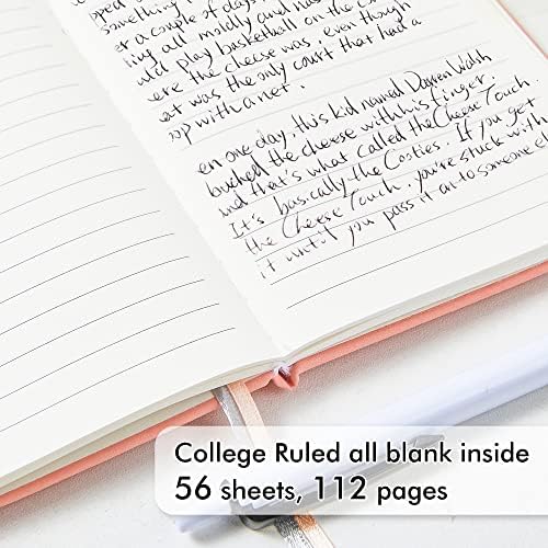 feela 3 Pack Pocket Small Notebook Journals, Mini Cute Hardcover College Ruled Notepad Women Office Supplies, with 3 Black Pens, 3.5”x 5.5”, A6, Pastel Colors, Light Yellow, Light Pink, Pale Orange