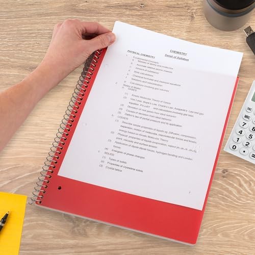 Five Star Spiral Notebook + Study App, 6 Pack, 1 Subject, College Ruled 8.5" x 11" Paper, 100 Sheets, Fights Ink Bleed, Customizable Water Resistant Cover, Assorted Colors (820045-ECM)