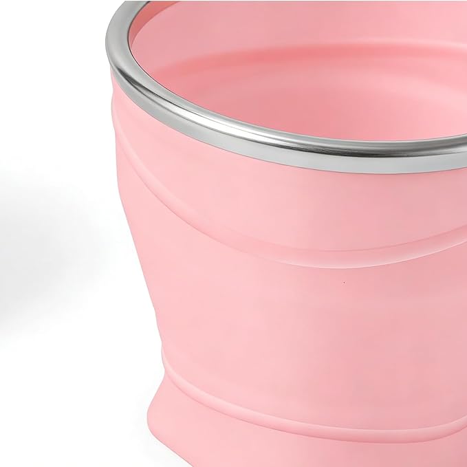 Foldable Silicone Cup, 8.8oz Drinking Mug, 3.62x3.26 Inch Leakproof Travel Cup with Food Grade Material, Drinkware, Foldable Cups with Design, Outdoor Cups for Camping Backpacking