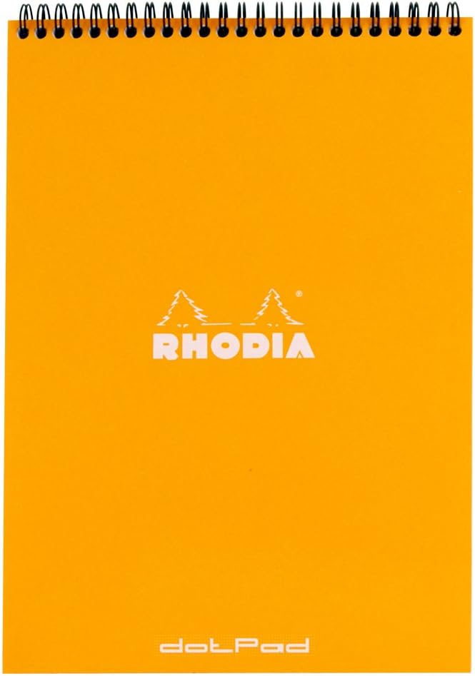 Rhodia Wirebound Notepad, A4, Dot - Orange