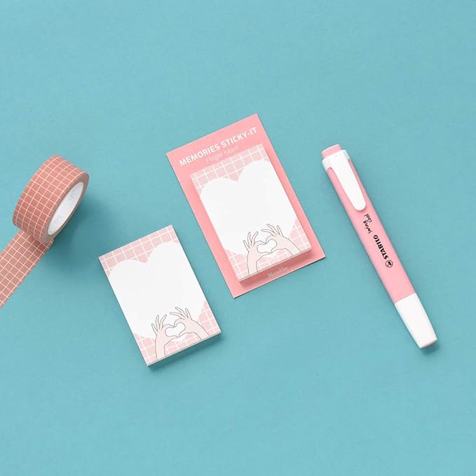 Monolike Memories Sticky-it - 5p Set Self-Adhesive Memo Pad 50 Sheets