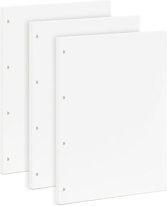 A4 Blank Loose Leaf Refill Paper 290x210mm - 135 Sheets 100GSM Notepaper - 4-Hole Punch for A4 4-Ring Binders - Thick, Premium Quality for Note Taking, Journaling & Office Use