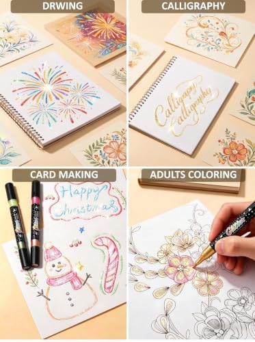 72 Colors 36 Pack Glitter Markers Pens Sparkle Markers Dual Brush Tip