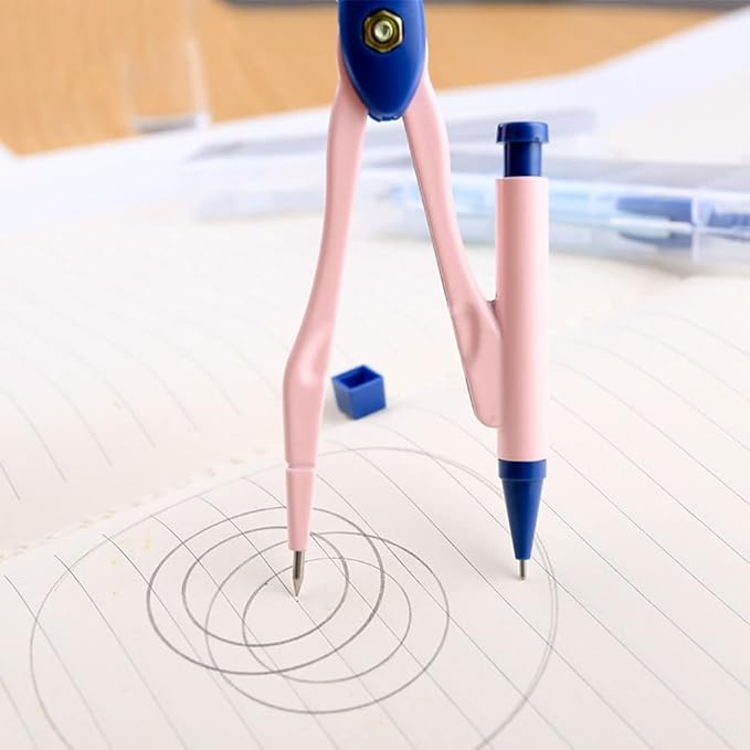 Mathematical Geometry Set Compass Set, Compass for Geometry Math Geometry Kit Drafting and Drawing Tools for Student and Engineering Drawing Student Compass Set(A)