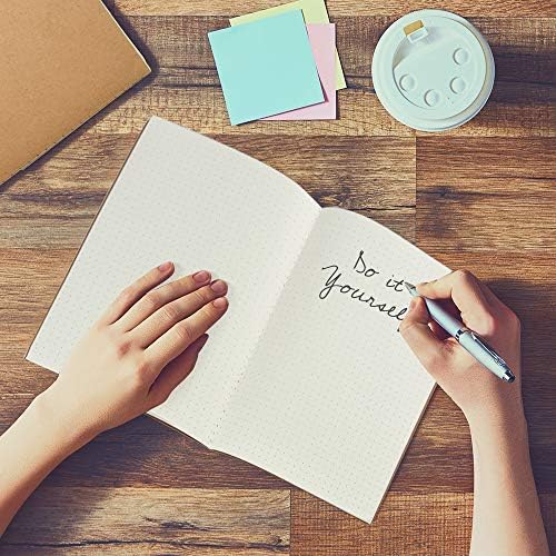 Coopay 12 Pack Journal Notebooks Kraft Brown Cover Dot Grid Bullet Notebooks for Travelers Office Home School Business, A5 Size - 8.3 x 5.5 Inches, 60 Pages