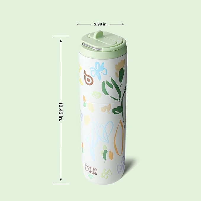 BOTTLE BOTTLE Insulated Water Bottle 24oz with Straw Lid and Handle Sports | for Travel Gym school,Stainless Steel Water Bottles,Double-Wall,Vacuum Metal,Leak Proof,BPA-Free
