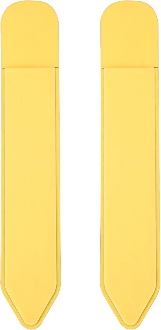 MoKo Pencil Holder Sticker Fit Apple Pencil Pro/ (USB-C)/ 1st/ 2nd Generation, Elastic Pencil Pocket Pouch Adhesive Sleeve Attached to iPad Case for Stylus Pens, 2 Pieces Light Yellow