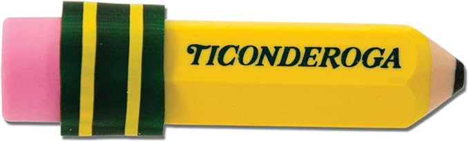 TICONDEROGA Erasers, Pencil Shaped, Yellow (38936) (Pack of 432)