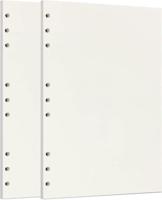 Zelten 2 Pack B5 90 Sheets/180 Pages Blank Loose Leaf Punched Paper Refills Paper for 9 Hole Binder Personal Organizer Diary Notebook Refillable Planner