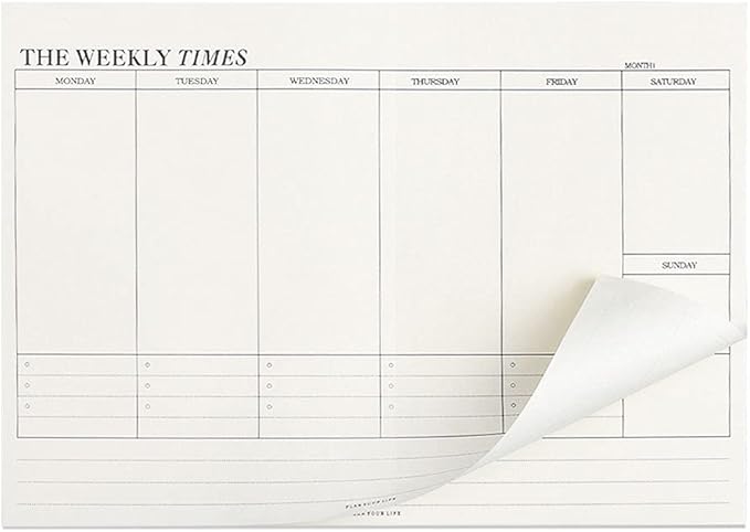 60 Sheets Weekly Pad, Tear Off Weekly Planner Notepad with Daily Schedule Weekly to Do List Notepad（7x10” ）