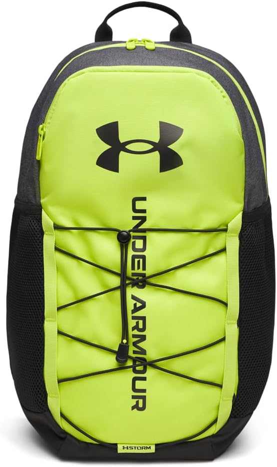 Under Armour Unisex Hustle Sport 6.0 Backpack, (394) Green Citrine/Black/Black, One Size Fits Most