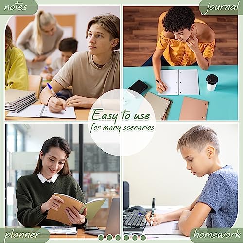 Teling 12 Pcs 1 Subject Spiral Notebook for Work College Ruled 8 x 10 1/2 Inch Spiral Journal Notebook 3 Hole Punched Paper Tear Line 70 Sheets Office School Study Supplies (Pastel Color)