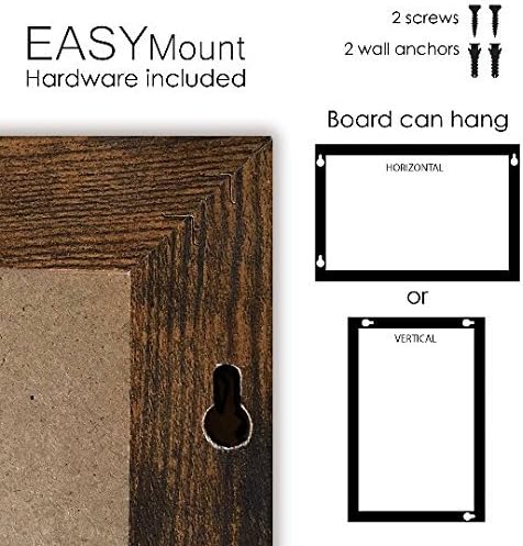 Loddie Doddie Magnetic Whiteboard - 24 x 36 in Rustic Wood Frame - Magnetic Dry Erase Board for Wall - Big White Board for Home Office - Built-in Marker Tray & Message Center