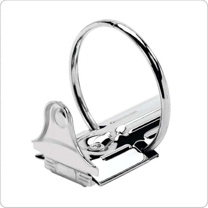 Cardinal 3 Ring Binder, 5/8 Inch Performer ClearVue Binder, Round Rings, 125-Sheet Capacity, Customizable ClearVue Covers, PVC-Free, Black (67125)