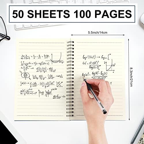 Yahenda 300 Pcs Spiral Notebooks, 1 Subject, Wide Ruled, Deep Blue