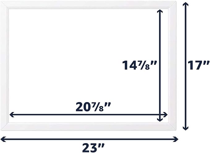 Quartet Magnetic Whiteboard, 17" x 23" Small White Board for Wall, Dry Erase Board for Kids, Perfect for Home Office & Home School Supplies, Dry Erase Marker, Magnets, White Frame (MDW1723W-AZS)