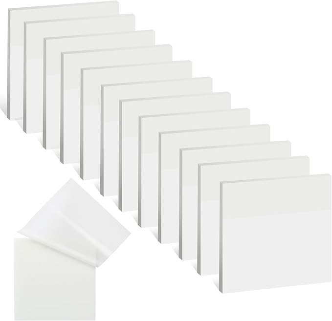 Azureal 600P Transparent Sticky Notes, 3x3 Inch Waterproof Self-Adhesive Translucent Sticky Notes for Books Annotation, Notes Highlights, School & Office