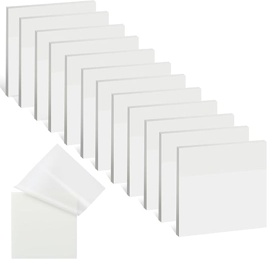 Azureal 600P Transparent Sticky Notes, 3x3 Inch Waterproof Self-Adhesive Translucent Sticky Notes for Books Annotation, Notes Highlights, School & Office