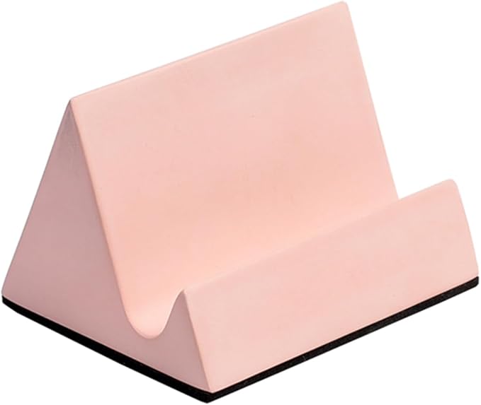 Concrete phone stand, desktop phone stand,multifunctional stand, compatible with iPhone 16/15/14/13/12 smartphones (Pink)
