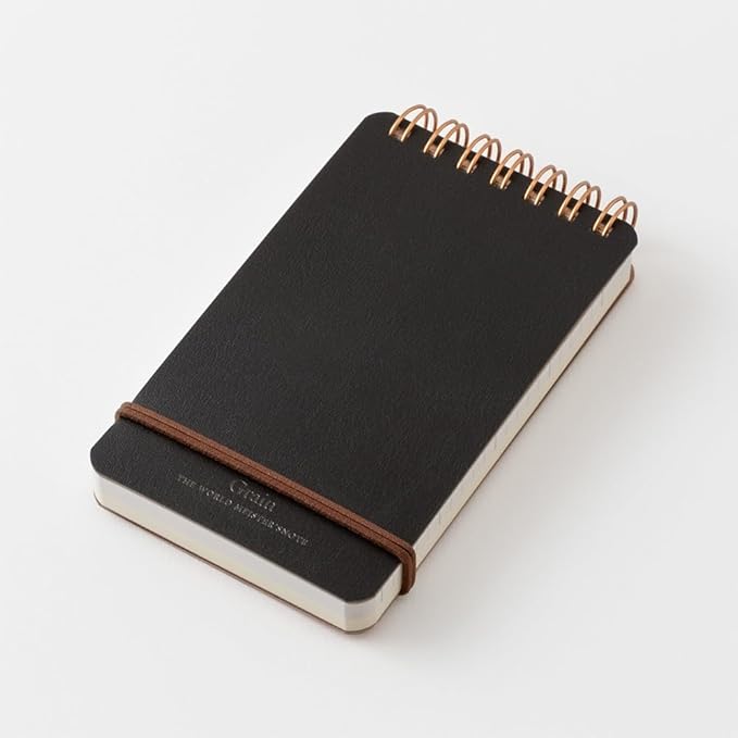 Midori 11796006 Notepad WM Ring Memo Grain Black