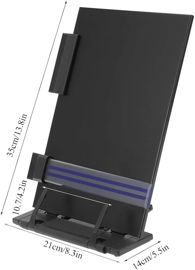 Adjustable Book Stand for Reading and Studying Foldable Portable Document Holder with 6 Angle Settings for Textbooks Cookbooks and Tablets