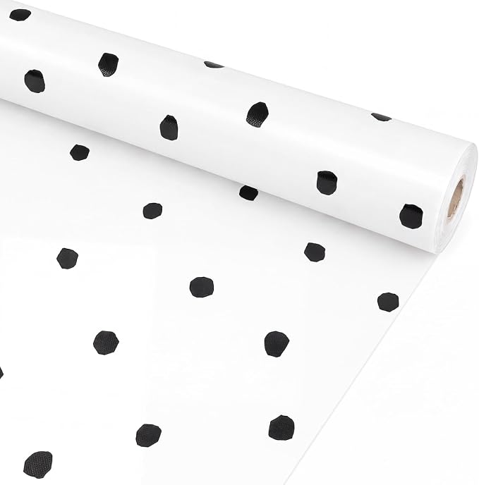 Black and White Polka Dot Bulletin Board Roll Non-Woven Fabric 15.7" x20ft