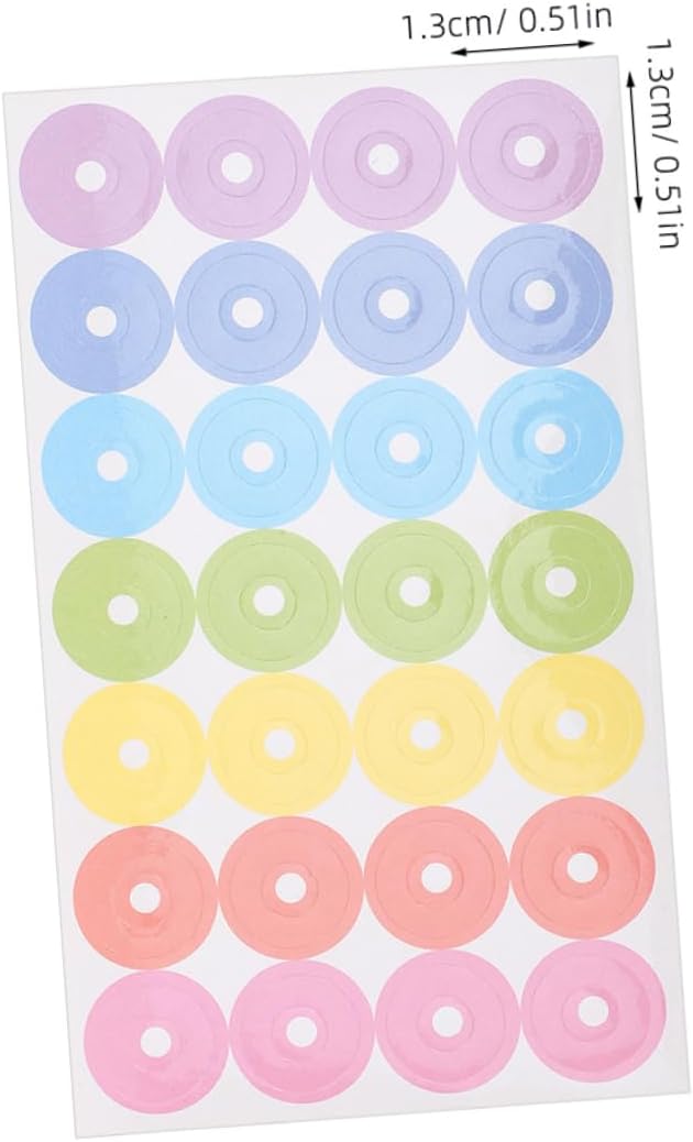 SHINEOFI 40sheet Reinforcement Stickers Self-Adhesive Labels for Loose Leaf Paper Repair Tear-Resistant Hole Protectors for School Office Home Use and Easy to Apply
