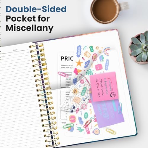Taja Large Spiral Notebooks for Work 5 Subject with Removable Dividers