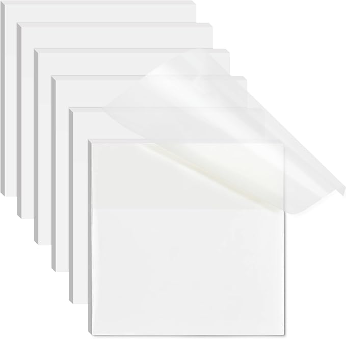 Transparent Sticky Notes - 3x3 inch Clear, Waterproof Translucent Notes for Annotation - 300 Sheets