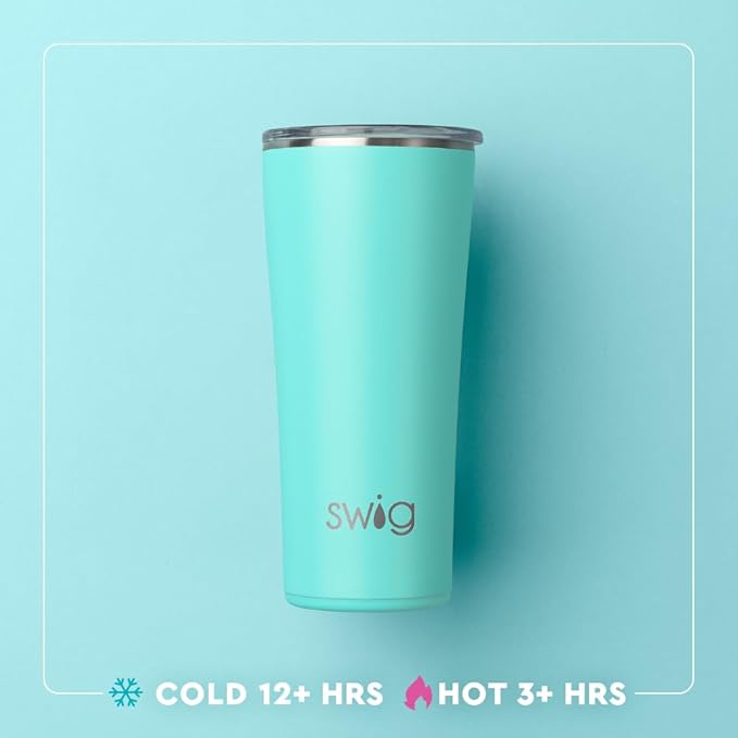 Swig Life 22oz Insulated Tumbler, Travel Coffee Tumbler with Lid, Cup Holder Friendly Travel Coffee Mug, Stainless Steel (Hayride)