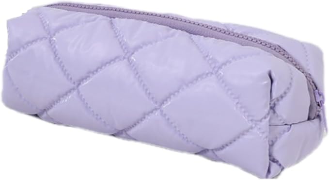 Pencil Case Aesthetic Pencil Pouch for Women Pencil Case Small | CetyVoyie Pencil Case, Pencil Pouch for Women, Pencil Case Small, Pencil Pouch Aesthetic(Quilted purple)