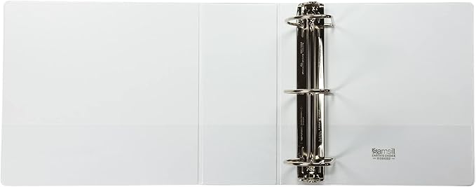 Samsill Plant-Based 5 Inch Durable D- Ring, View Binder, Eco-Friendly, USDA Certified Biobased, White