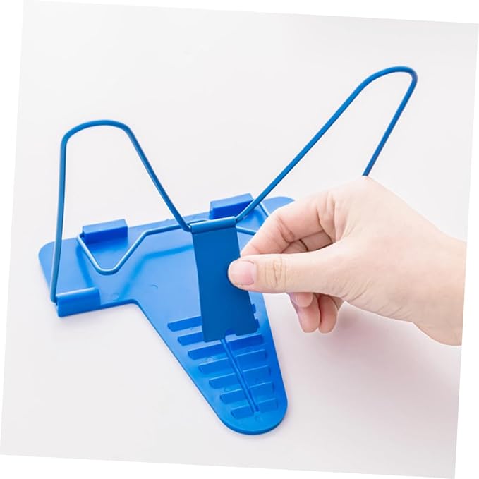 2PCS Adjustable Multi-Purpose Reading Book Stand Blue Portable Lightweight Book Bracket with - Angle for Home Study Office Dorm Library Use Smooth Rounded Surface Prevents Reading