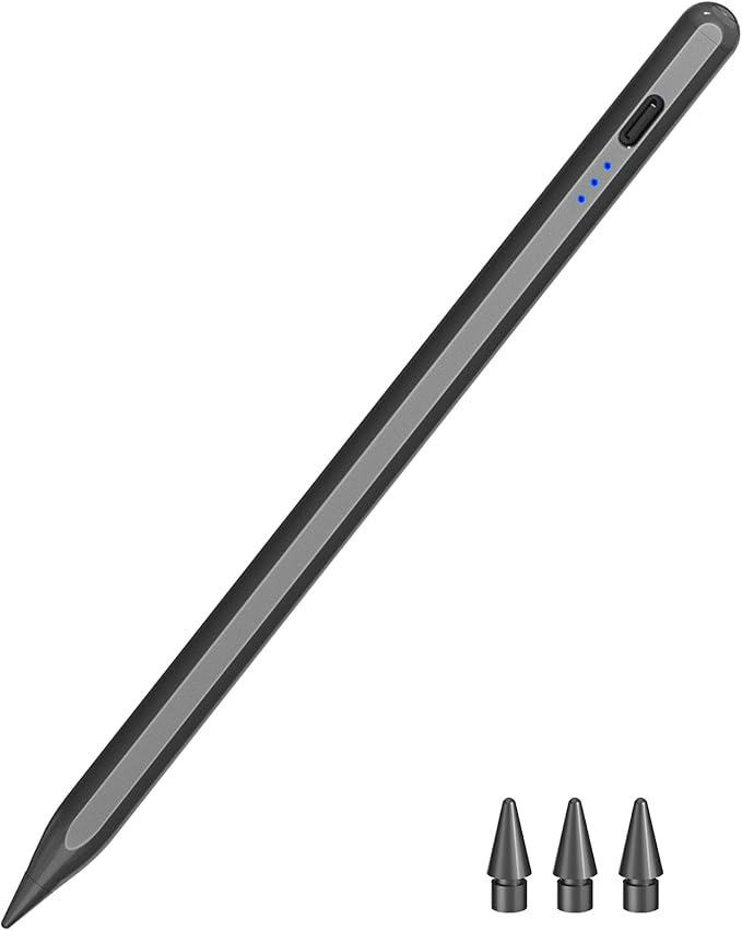 HATOKU Stylus Pen for iPad 2018-2026, 15 Min Fast Charge iPad Pencil 1st Gen with Tilt Sensitivity, Palm Rejection, Magnetic Pen for Apple iPad 6-11, Air 3-5/M2/M3, Mini 5-7, Pro 11/12.9/M4/M5 (Black)