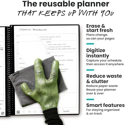Rocketbook Flex Reusable Planner, Letter Size 8.5x11, Navy Blue