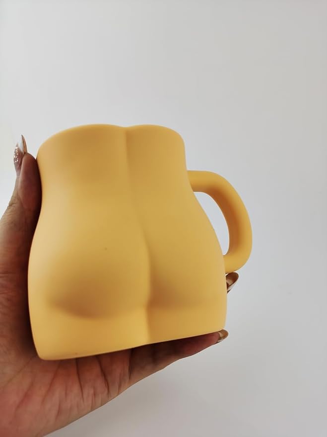 Coffee Mug 360ml:Hippie Hops - Silicone Handled Unbreakable Cups, Hot/Cold Drinks, Dishwasher-Microwave-Freezer-Oven Safe