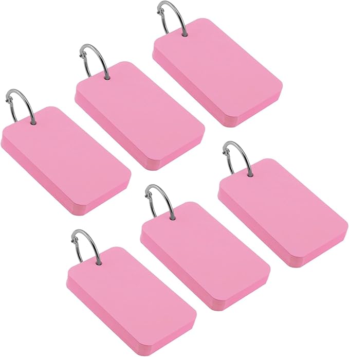 300 Pcs Index Cards with Ring, 2" x 3.5" Pink Blank Flashcards for Studying, Vocabulary, Memos, Bookmark,Greetings (Pink)