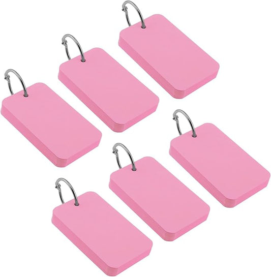 300 Pcs Index Cards with Ring, 2" x 3.5" Pink Blank Flashcards for Studying, Vocabulary, Memos, Bookmark,Greetings (Pink)