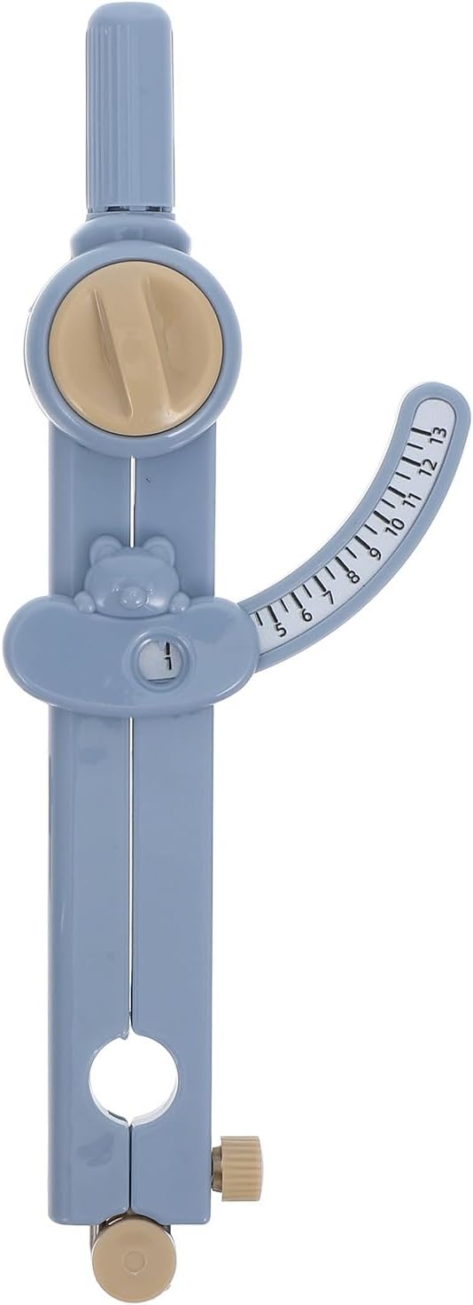 Alasum Multifunctional Math Compass Drawing Tool Locking Scale, Blue Drafting Compass Kit for School and Office Precision Geometry and Drafting Supplies