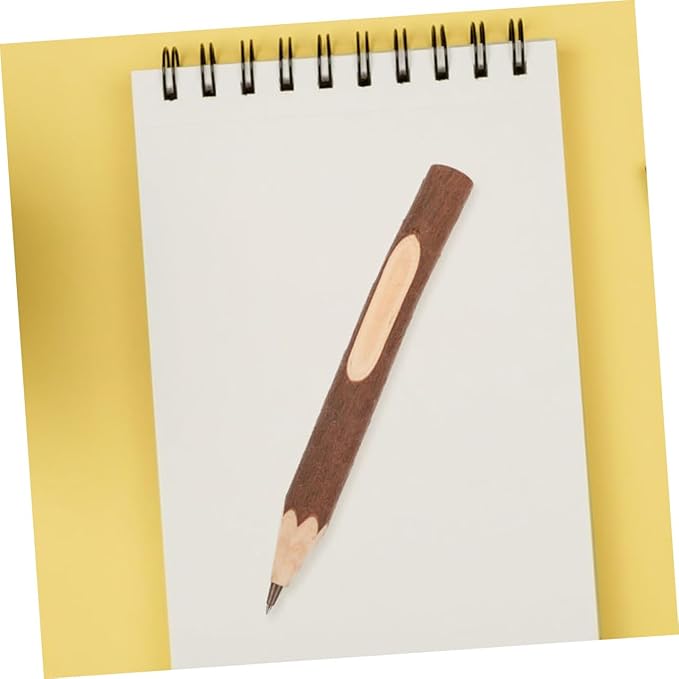 CALLARON 10pcs Creative Wooden Ballpoint Pens 17cm Natural Tree Bark Texture Portable Writing Supplies Eco-friendly Biodegradable Office School Use