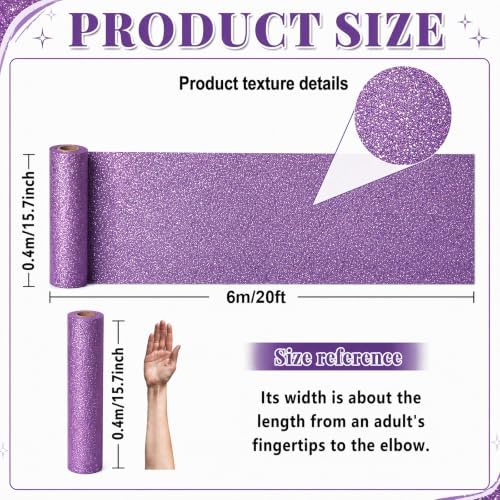 Glitter Purple Bulletin Board Roll Non-Woven Fabric Poster 15.7" x20ft